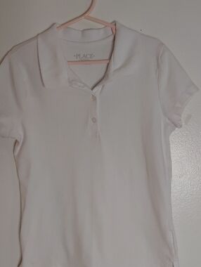 The Children's Place White Short Sleeve Polo Top